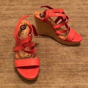 Peachy pink guess espadrille